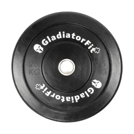 lacitesport.com - Gladiatorfit 51mm 5 à 25kg Disque Olympique revêtement, Couleur: Noir, Poids: 25kg