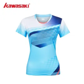 lacitesport.com - Kawasaki A2931 2 T-shirt de badminton Femme, Couleur: Bleu, Taille: L