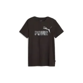 lacitesport.com - Puma Essentials Camo Logo T-shirt Enfant, Couleur: Noir, Taille: 8 ans (EU128)