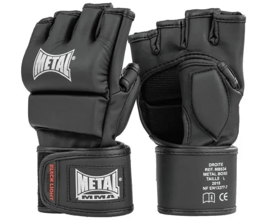 lacitesport.com - Metal Boxe The Interceptor Gants de MMA Adulte, Couleur: Noir, Taille: S