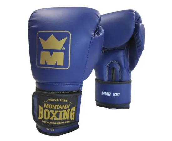 lacitesport.com - Montana MMB100 Gants de boxe Adulte, Couleur: Bleu, Taille: 14oz