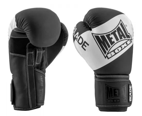 lacitesport.com - Metal Boxe Blade Black and White Gants de boxe Adulte, Taille: 8oz