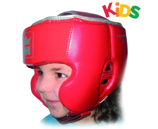 lacitesport.com - Montana Kidguard Casque de boxe, Couleur: Rouge, Taille: JR