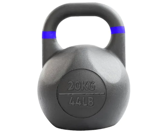 lacitesport.com - Gladiatorfit 4kg à 28kg Kettlebell de compétition, Couleur: Noir, Poids: 20kg