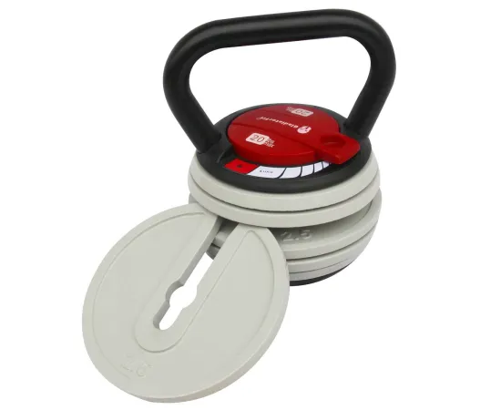 lacitesport.com - Gladiatorfit Kettlebell ajustable, Couleur: Gris, Poids: 9,79kg