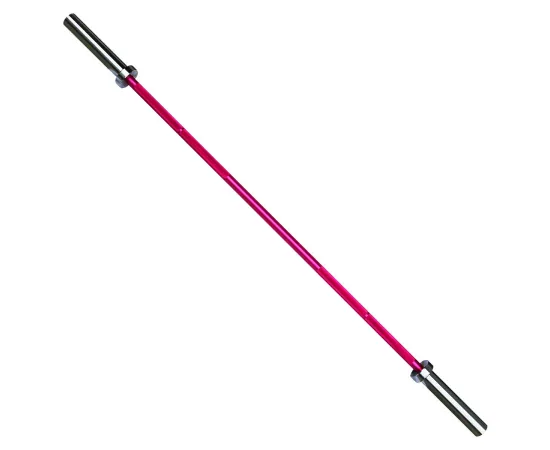 lacitesport.com - Barre musculation en aluminium 180cm alésage 50mm + 2 stop disques | Plusieurs poids, Couleur: Rose, Poids: 7,5kg