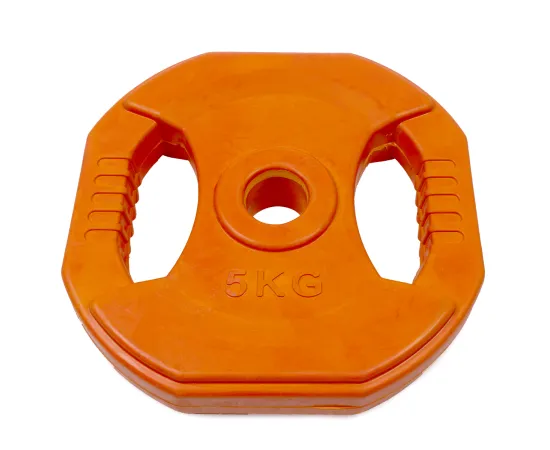 lacitesport.com - Gladiatorfit Disque de poids avec revêtement caoutchouc et poignées Ø 31mm, Poids: 5kg