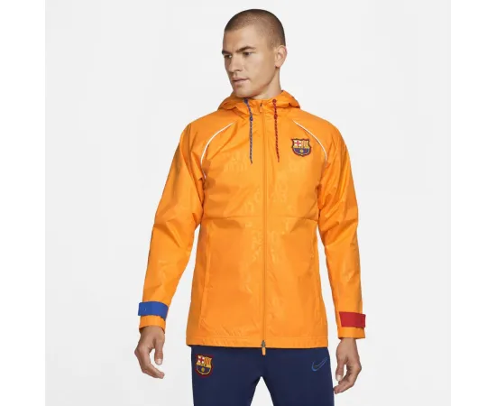 lacitesport.com - Nike FC Barcelone Veste Windrunner 21/22 Homme, Couleur: Orange, Taille: XS