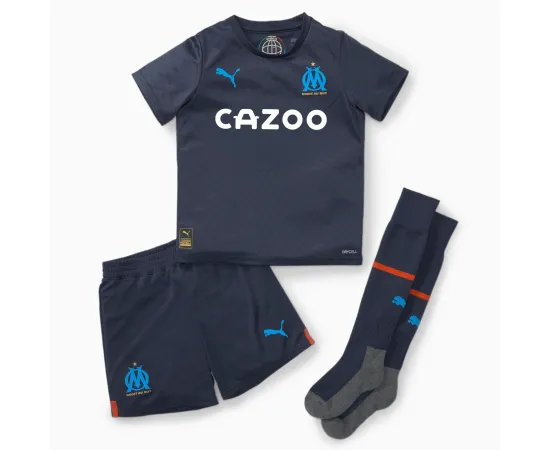 lacitesport.com - Puma OM Minikit Extérieur 22/23 Ensemble Enfant, Couleur: Bleu Marine, Taille: 3/4 ans