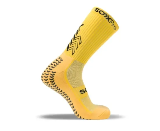 lacitesport.com - Soxpro Chaussettes Antidérapantes de rugby, Couleur: Jaune, Taille: S