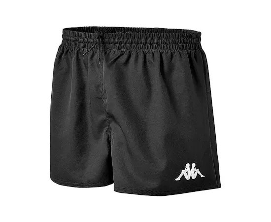 lacitesport.com - Kappa Short de Rugby Fredo Enfant, Couleur: Noir, Taille: 6 ans