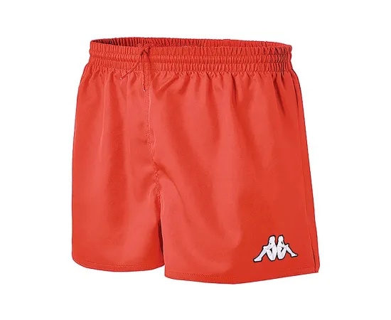 lacitesport.com - Kappa Short de Rugby Fredo Enfant, Couleur: Rouge, Taille: 6 ans