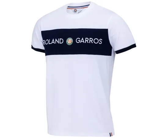 lacitesport.com - Roland Garros Collection Officielle T-shirt Homme, Couleur: Blanc, Taille: S