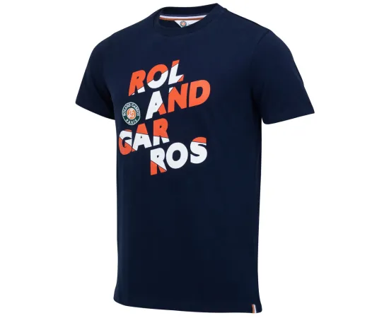 lacitesport.com - Roland Garros Collection Officielle T-shirt Homme, Couleur: Bleu, Taille: S