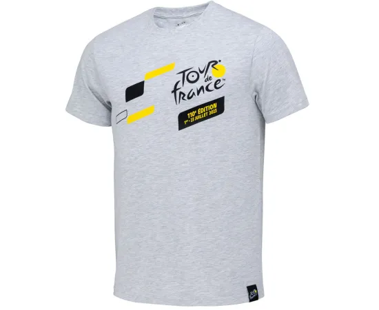 lacitesport.com - Tour de France Collection Officielle T-shirt Parcours 2023 Cyclisme Homme, Couleur: Gris, Taille: S