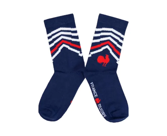 lacitesport.com - XV de France Chaussettes bouclier Adulte, Couleur: Bleu, Taille: 36/41