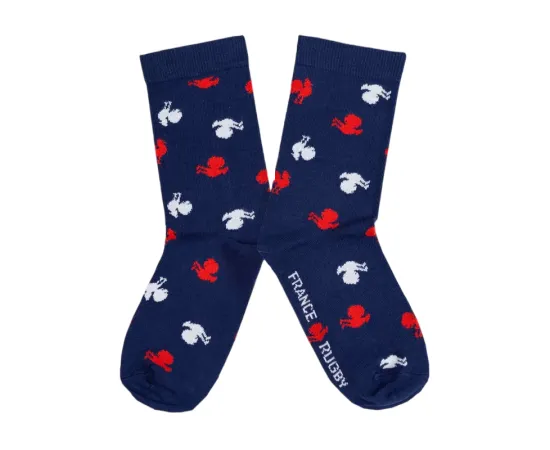 lacitesport.com - XV de France Chaussettes coqs Adulte, Couleur: Bleu, Taille: 36/41