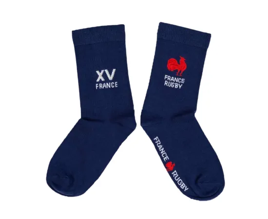 lacitesport.com - XV de France Chaussettes rugby Adulte, Couleur: Bleu, Taille: 36/41