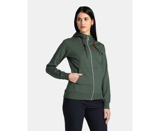 lacitesport.com - Sweat en coton pour femme Kilpi TARALI-W, Couleur: Vert, Taille: 36