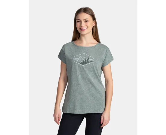 lacitesport.com - T-shirt en coton pour femme Kilpi NELLIM-W, Couleur: Vert, Taille: 34