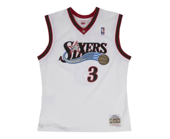 lacitesport.com - Mitchell & Ness Maillot NBA Allen Iverson 76ers Blanc 2000-01 Swingman, Taille: XXL