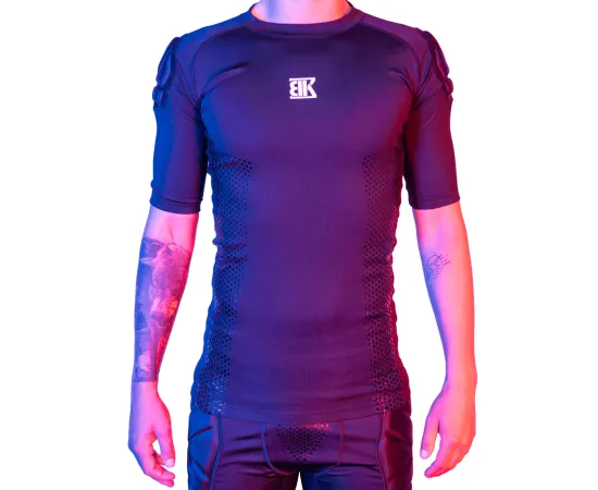 lacitesport.com - Sous-Maillot compression gardien rembourré manches courtes, Couleur: Noir, Taille: S