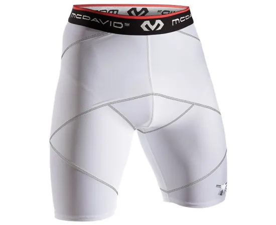 lacitesport.com - McDavid Short Cross Compression Homme, Couleur: Blanc, Taille: S