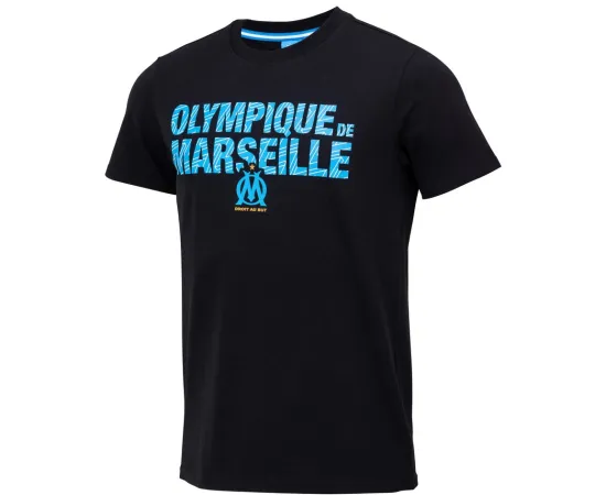 lacitesport.com - T-shirt fan OM Homme - Collection officielle Olympique de Marseille, Couleur: Noir, Taille: S