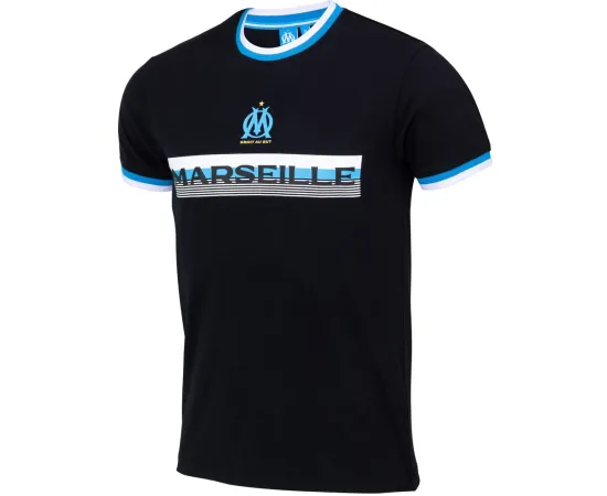 lacitesport.com - T-shirt fan supporter OM Homme - Collection officielle Olympique de Marseille, Couleur: Noir, Taille: S