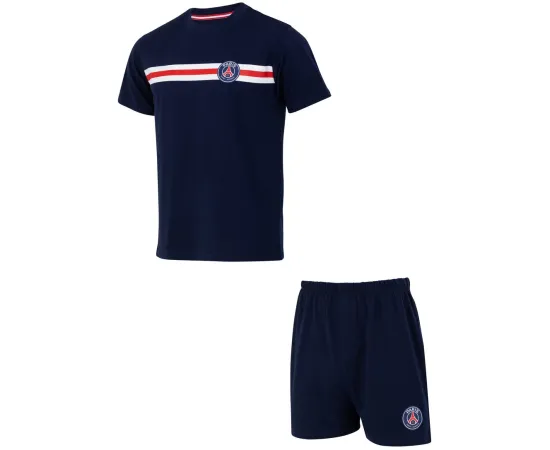 lacitesport.com - Pyjashort pyjama PSG - Collection officielle PARIS SAINT GERMAIN, Couleur: Bleu, Taille: S