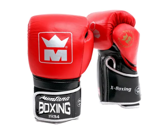 lacitesport.com - Montana X-BOXING Newcode Gants entraînement Multiboxes, Couleur: Rouge, Taille: 8oz