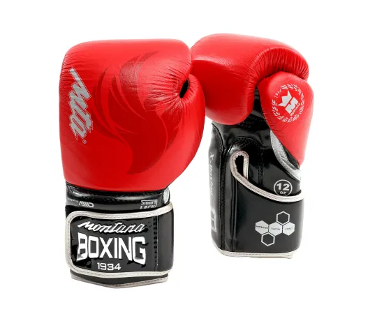 lacitesport.com - Montana X-BOXING Phoenix Gants entraînement Multiboxes, Couleur: Rouge, Taille: 8oz