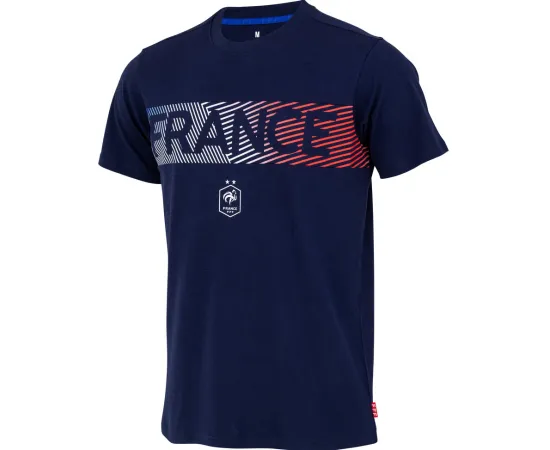 lacitesport.com - T-shirt fan FFF - Collection officielle Equipe de France de Football - Homme, Couleur: Bleu, Taille: S