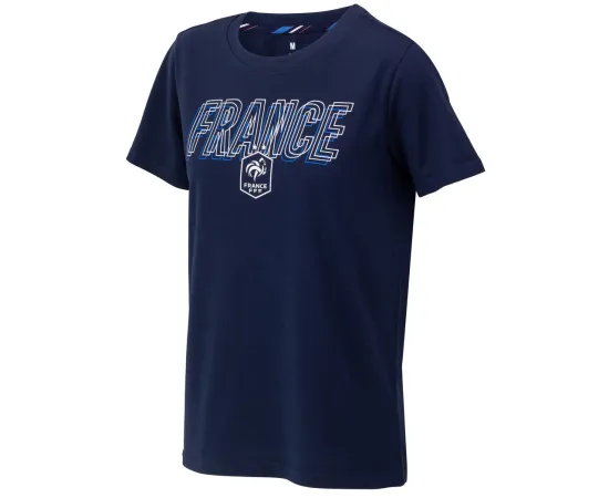 lacitesport.com - T-shirt fan FFF Femme - Collection officielle Equipe de France de Football, Couleur: Bleu, Taille: S