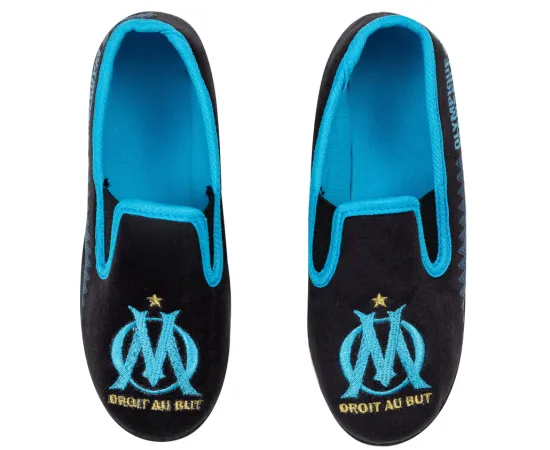 lacitesport.com - Chaussons fan enfant OM Enfant - Collection officielle Olympique de Marseille, Couleur: Noir, Taille: 33