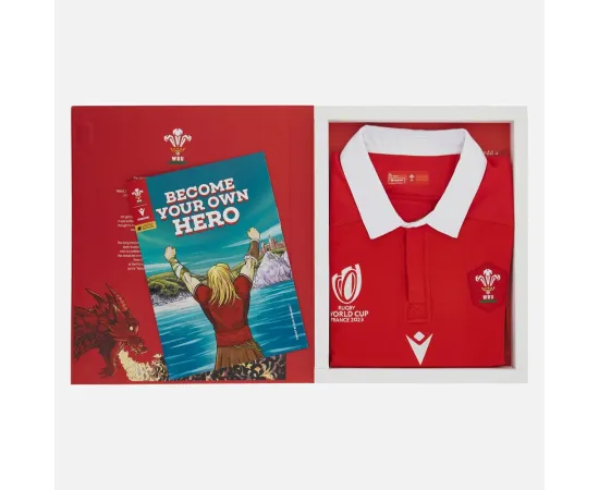 lacitesport.com - Macron Pays de Galles Coffret Collector Maillot Domicile RWC 2023, Couleur: Rouge, Taille: XL