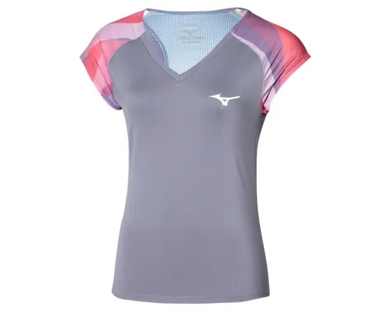 lacitesport.com - Mizuno Release Printed T-shirt Femme, Couleur: Gris, Taille: M