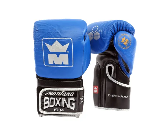 lacitesport.com - Montana X-BOXING Newcode Gants entraînement Multiboxes, Couleur: Bleu, Taille: 8oz