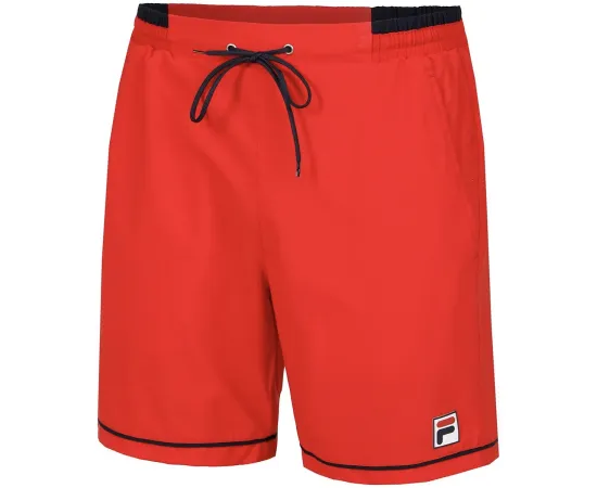 lacitesport.com - Fila Bente Short de tennis Homme, Couleur: Rouge, Taille: M