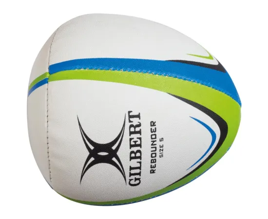 lacitesport.com - Gilbert Rebounder Ballon d'entraînement Rugby, Couleur: Blanc, Taille: T5