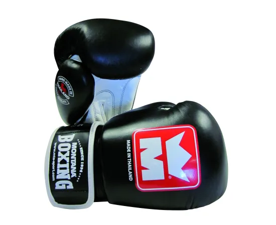 lacitesport.com - Montana THAIBOXING Gants Multiboxes, Couleur: Noir, Taille: 10oz