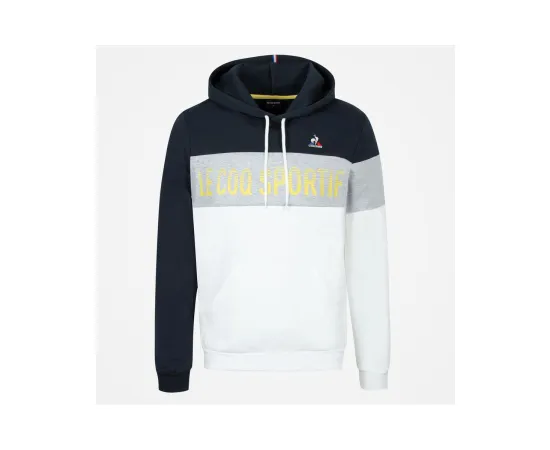 lacitesport.com - Le Coq Sportif Saison 2 N°1 M Sweatshirt À Capuche Homme, Couleur: Blanc, Taille: S