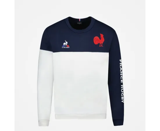 lacitesport.com - Le Coq Sportif FFR Crew Sweat N°2 Sweat Homme, Couleur: Blanc, Taille: S