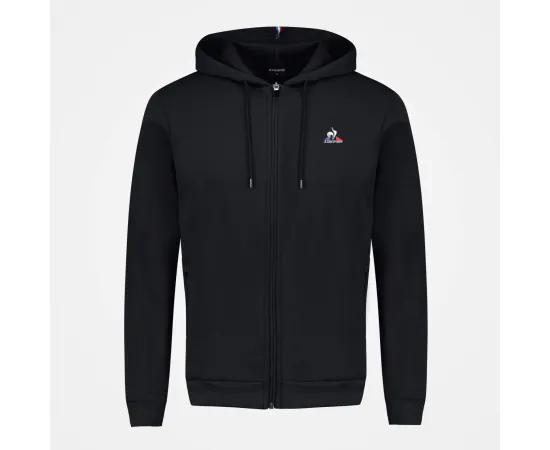 lacitesport.com - Le Coq Sportif Ess R. Fz Hoody N°1 M Sweatshirt À Capuche Homme, Couleur: Noir, Taille: M