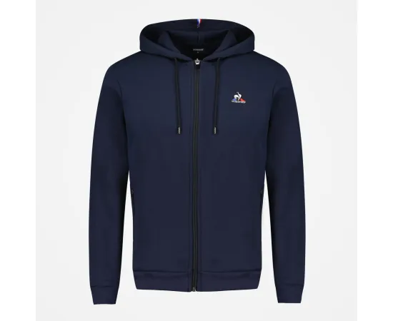 lacitesport.com - Le Coq Sportif Ess R. Fz Hoody N°1 Sweatshirt À Capuche Homme, Couleur: Bleu, Taille: M