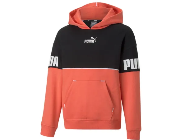 lacitesport.com - Puma Power Colorblock Sweatshirt À Capuche Enfant, Couleur: Rose, Taille: 14 ans