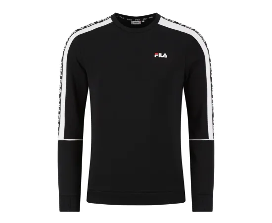 lacitesport.com - Fila Teom Crew Sweat Sweats Homme, Couleur: Noir, Taille: S