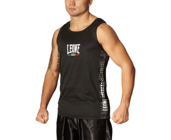 lacitesport.com - Leone 1947 Canottiera Débardeur Boxe, Couleur: Noir, Taille: S