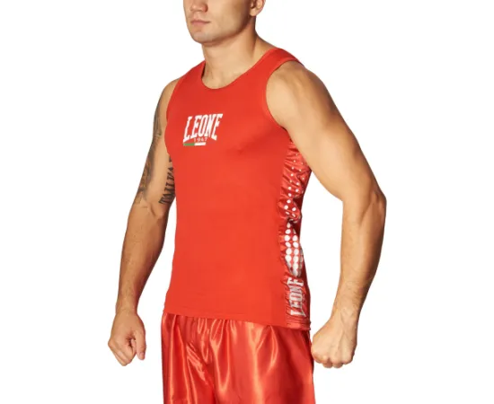 lacitesport.com - Leone 1947 Canottiera Débardeur Boxe, Couleur: Rouge, Taille: M