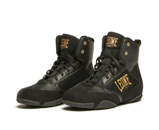 lacitesport.com - Leone 1947 Prenium Chaussures de boxe, Couleur: Noir, Taille: 38